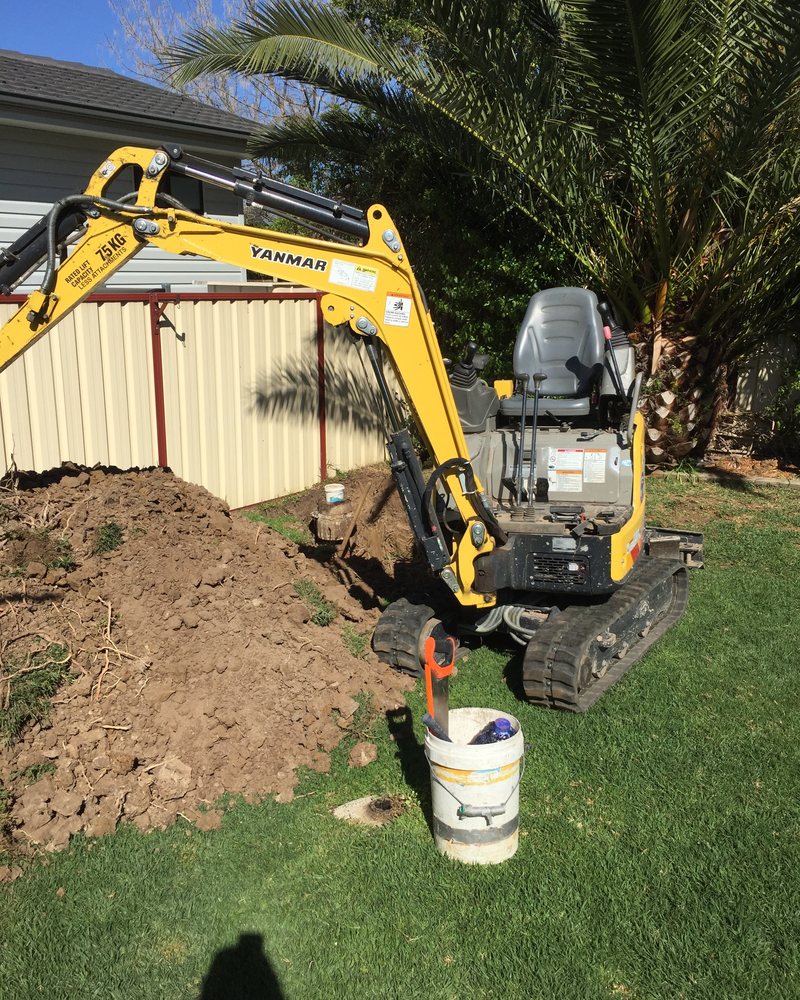 Excavation On A Backyard Job — Tighten Plumbing Solutions